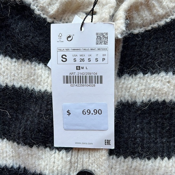 Zara Striped Cardigan - Picture 3 of 5